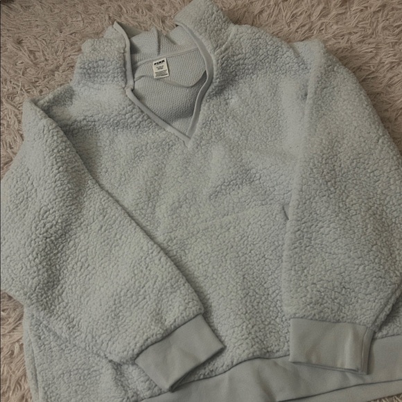 PINK Victoria's Secret Soft Light Blue Cowl Sweater - Picture 1 of 5